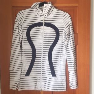 Lululemon Striped Zip-Front In Stride Jacket